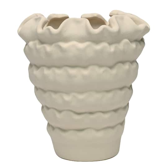 8.5" White Ceramic Vase by Ashland®
